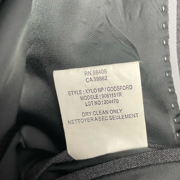 Theory Charcoal Gray Xylo Godsford Stretch Wool‎ 2 Button Suit Jacket Blazer - Picture 4 of 10